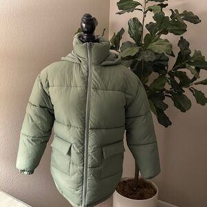 Light Green Puffer Jacket